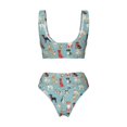 thumbnail image 6 of Rocae Animal Dog for Bikini Set for Women Two Piece Sexy High Swimsuits Split Crossover Bikini Medium, 6 of 9