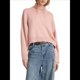 thumbnail image 2 of Suéter de Cuello Alto para Mujer, Blusa de Punto de Larga Gruesa con Dobladillo Alto y Bajo, para Otoño e Invierno. Rosa M, 2 of 10