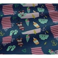 thumbnail image 6 of oneOone Viscose Jersey Navy Blue Fabric Summer Beach Quilting Supplies Print Sewing Fabric By The Yard 60 Inch Wide, 6 of 7
