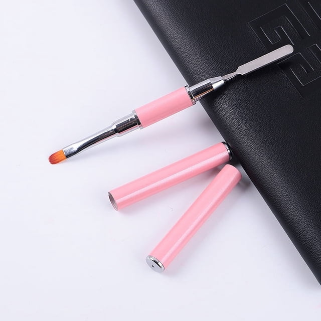 Bolígrafo adhesivo para fototerapia de uñas de doble punta, bolígrafo con tapa, bolígrafo de relieve de doble propósito, bolígrafo de extensión, bolígrafo de acero inoxidable para uñas