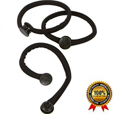 Premium No Crease Snap Off Hair Ties By Snappee Black Ouchless