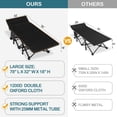 thumbnail image 3 of ABORON 2 Packs Oversized XXL Folding Camping Cot for Adults & Kids, 78" L x 32" W x 18" H Large Folding Guest Bed Cots, Sleeping Cot Folding Bed with 2 Sided Mattress & Carry Bag, Up to 900lbs, 3 of 10