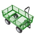 thumbnail image 6 of Steel Garden Cart 900 Lbs Capacity, Heavy Duty Utility Wagon, Outdoor Yard Cart with 10” Tires & Rotating Handle, Convertible Flatbed Wagon for Garden & Yard, 6 of 7