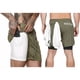 thumbnail image 1 of Short Con Deportiva 2 En 1 Para Hombre Respirable Doble Capa, 1 of 8