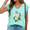 Blue, variant on Cozymy Rose Bouquet flower Graphic Tee Women's Short Sleeve Print T-Shirt