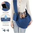 thumbnail image 3 of JESPET & GOOPAWS: Comfy Pet Sling Bag - Navy Blue - Carry Small Dogs & Cats Up to 12lbs, Adjustable Strap, Hands-Free Travel, Breathable & Lightweight, 3 of 7