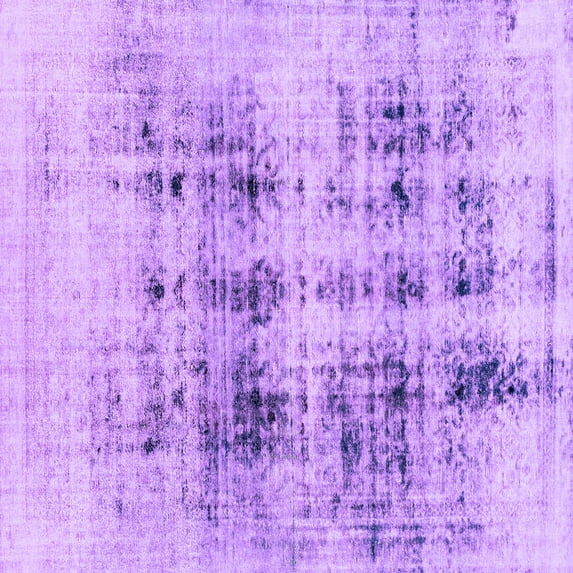 Ahgly Company Indoor Square Abstract Purple Modern Area Rugs, 5' Square
