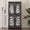 Dark Brown, variant on Gretop Display Sideboard Buffet with 4 Acrylic Mirrored Doors & Adjustable Shelves