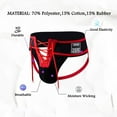 thumbnail image 4 of JOCKMAIL Men's Jock Strap Athletic Supporter Wide Belt Comfortable Men Sport Underwear for Gym Sport, 4 of 7