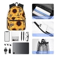 thumbnail image 4 of Fotbe Artistic Zebra Print Sunflower Mochila Ligera Casual para Laptop para Hombres y Mujeres, Mochila Impermeable de Uso Diario, Mochila para Universidad, 4 of 5