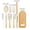 Yellow, variant on EGYMEN Wheat Straw Tableware Set, Portable Knife Fork Spoon Set, Outdoor Camping Tableware Kit