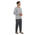 thumbnail image 4 of Men's pajama set with long sleeves, long pants, round neck, casual and relaxed, suitable for home wear and can be worn outside., 4 of 6