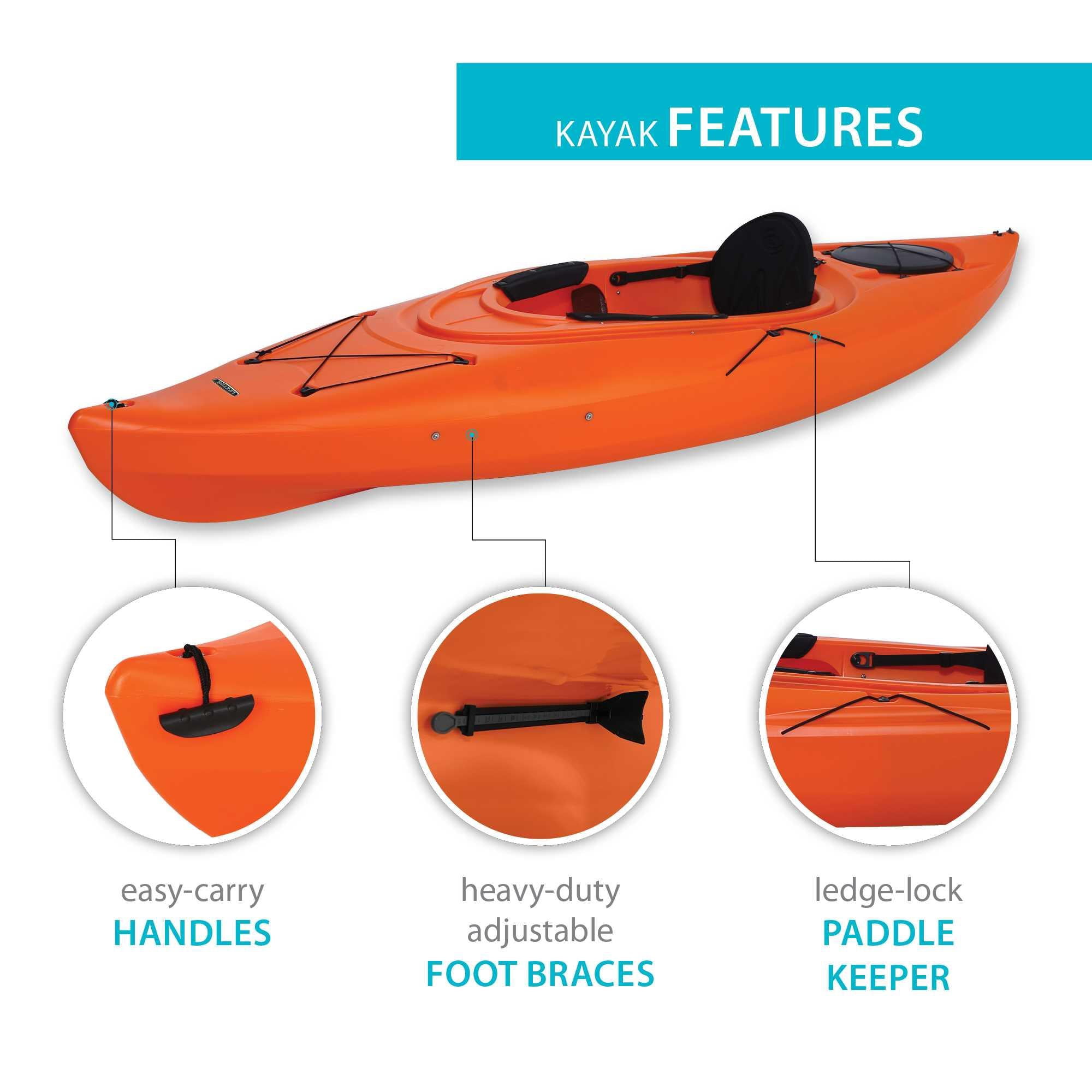 Lifetime Guster 10 Sit-Inside Kayak- Orange (90490)