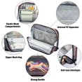 thumbnail image 4 of Standing Pencil Case with Base Large Capacity Stationery Pouch Pen Bag with Zipper for Women Men Glowing Flying Unicorn, 4 of 7