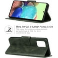 thumbnail image 3 of Galaxy A71 5G Case, Retro Wallet Folio Flip Leather Magnetic Buckle Slim Back Cover Built-in Card Holder Slot and Stand for Samsung Galaxy A71 5G (Green), 3 of 14