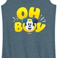 thumbnail image 3 of Disney - Oh Boy Mickey Face - Women's Racerback Tank Top, 3 of 5