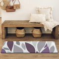 thumbnail image 3 of Purple Leaf Pattern Bathroom Rugs Mat,Non Slip Microfiber Bathroom Rug,Rubber Backing,Soft Bathroom Mats for Bathroom Floor,Tub and Shower,47x17in(120x43cm), 3 of 4