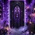thumbnail image 6 of Halloween Decorations Door Cover,35.4x70.8 Inch Spooky Ghost Horror Doorway Curtains Door Covers Banners Decor,Perfect for Entryway Layout,Festival Scene Setting,Purple, 6 of 6