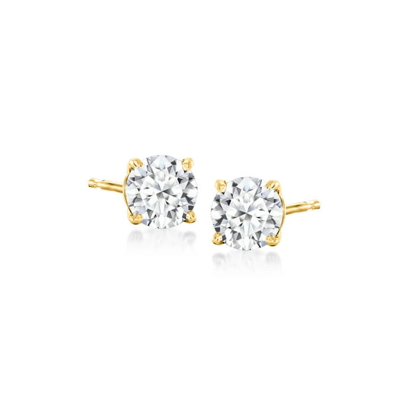 Ross-Simons 1.00 ct. t.w. Lab-Grown Diamond Stud Earrings in 18kt Gold Over Sterling, Women's, Adult