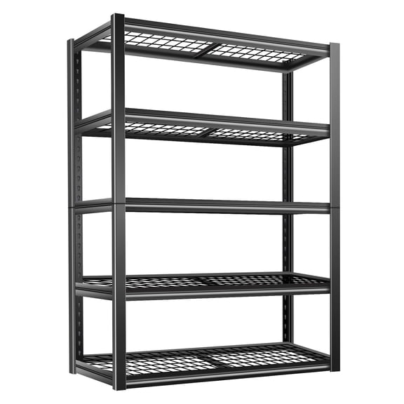 Nnovaroom 5-Tier Heavy Duty Metal Garage Shelving Unit,2400Lbs, 72" H Adjustable metal shelving unit,for Garage, Pantry,Basement