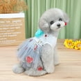 thumbnail image 4 of Visland Puppy Clothes Floral Pattern Fashion Princess Dress Dog Lace Skirt Pet T-shirt for Party, 4 of 8