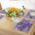 thumbnail image 4 of Ambesonne Spring Place Mats Set of 4, Spring Romantic Meadow, Standard Size, Purple White, 4 of 6