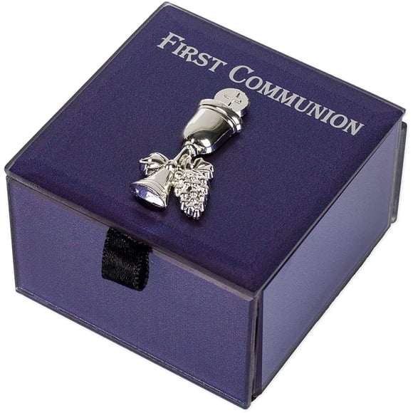 Ebros Première Sainte Communion Eucharist Sacrament Chapelet Bibelots Boîte en Verre de Souvenir