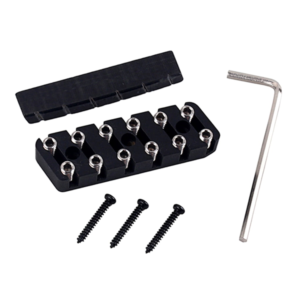 LIANXUE Electric Guitar Lock Nut Metal Camel Bone Guitar String Locking Nut 6-String 7-String 8-String Headless Piano Pillow Set