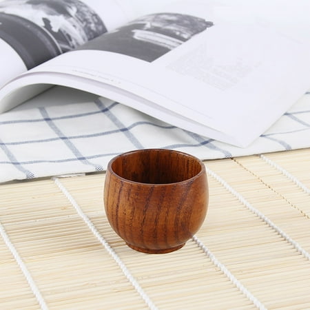 

YOZGXEG Coffee Mug Solid Wood Retro Wooden Coffee Cup Restaurant Insulation Tea Jujube Kitchen Supplies