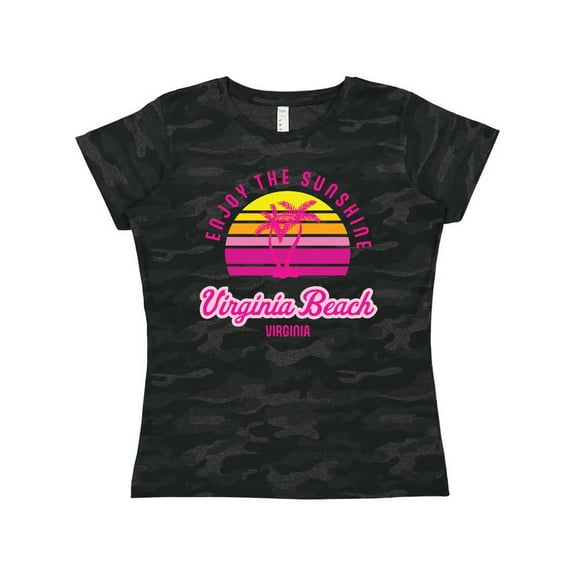Inktastic Summer Enjoy the Sunshine Virginia Beach Virginia in Pink Women's T-Shirt
