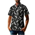 thumbnail image 2 of JXMVOJ Men's Hawaii Print Button-Up Casual Shirt, Lightweight Polyester Summer Tops for Outdoor, Party, Wedding, Daily Casual Wear, 2 of 5