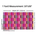 thumbnail image 3 of Castle Fairy Teenager Geometric Plaid Fabric by the Yard 2 Yards,Colorful Lattice Room Decor Fabric by the Yard,Abstract Minimalist Sewing Fabric,Lightweight Room Decor, 3 of 6