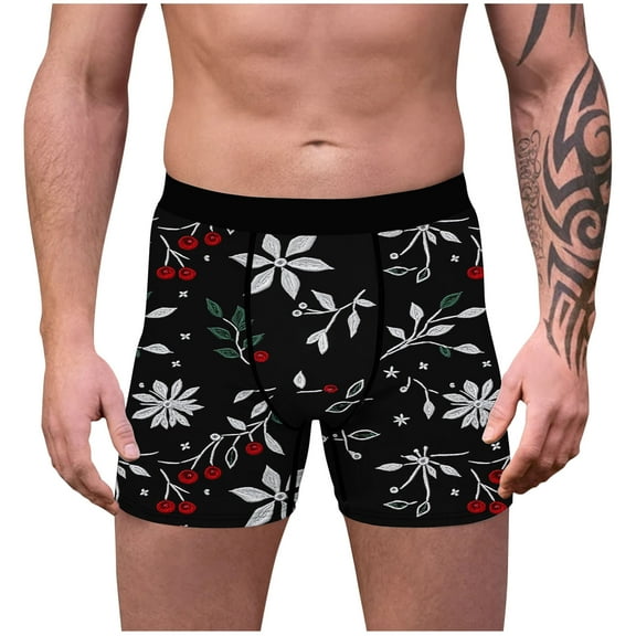 GERsome Men's Boxer Briefs, Comfortable Underwear Boxer Briefs for Men, Moisture-Wicking Breathable Boxer Briefs Men's Lightweight Underwear, Sizes S-XXL, 1 Pack Cute Graphic Men's Underwear