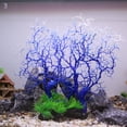 thumbnail image 2 of Decoración de arrecife de coral, mini decoración de coral sintético para decoración de acuario, azul blanco, 13.19 x 10.51 pulgadas, 2 of 7