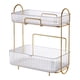 thumbnail image 5 of Organizador de tocador de 2 niveles con mango de metal organizador cosmético para dormitorio sala de estar JShteea El nuevo, 5 of 7