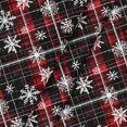 thumbnail image 5 of Christmas Tablecloth 60×60 Inch Round, Black Red Plaid White Snow Washable Table Cover for Party Picnic Dinner Decor, 5 of 6