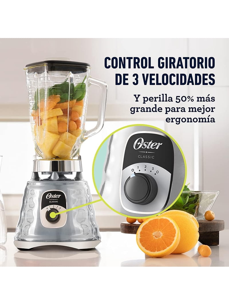 Oster Original 3 Speed Chrome Blender, 5 Cup Glass Jar - Walmart.com