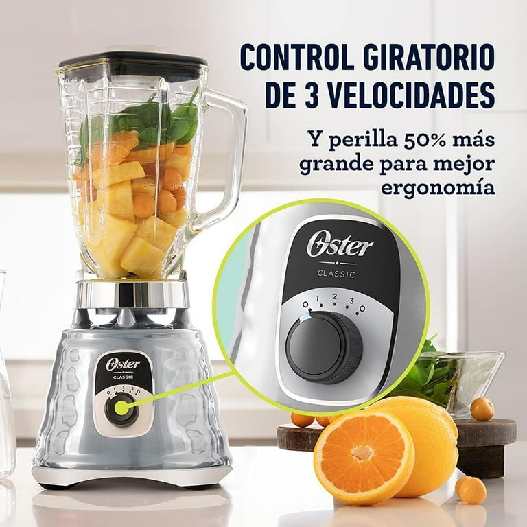 Oster Original 3 Speed Chrome Blender, 5 Cup Glass Jar - Walmart.com