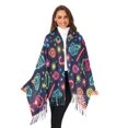 thumbnail image 3 of FORMRS Womens Scarf Winter Soft Long Big Warm Shawls Wrap Tassel Scarves, Neon Christmas, 3 of 9