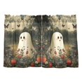 thumbnail image 7 of Yayeee Kitchen Curtains Tier Pair Light Filtering 27"x24" Rod Pocket Short Cafe Window Panel, Ghost in Strawberry Fields, 7 of 7