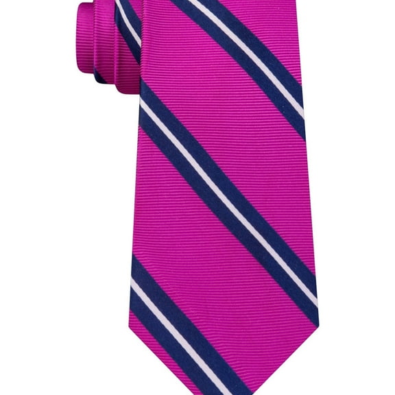 Club Room Mens Stripe Self-tied Necktie, Purple, One Size