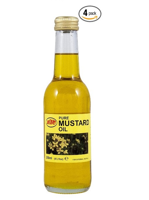 KTC Pure Mustard Oil, 8.5 Fluid Ounce (Pack of 4)