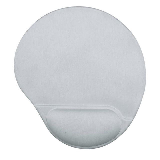Tapis de souris repose-poignet gris en silicone souple, design ergonomique, antidérapant, dessous en PU, pour le travail au bureau et les jeux. Gris