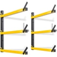 thumbnail image 1 of Lumber Storage Rack Folding Wood Storage Racks WallMounted Metal Racks for Storage with Level Heavy Duty Garage Wood Organizer for Woodworking Shop Indoor & Outdoor Use pairs Yellow, 1 of 7
