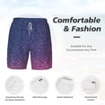 thumbnail image 5 of Lsque Mens Swim Trunks Violet Glitter Pattern - Bathing Suit Compression Liner - Beach Swim Shorts Swimwear - (S-3XL) - Stretch Quick Dry -Large, 5 of 9