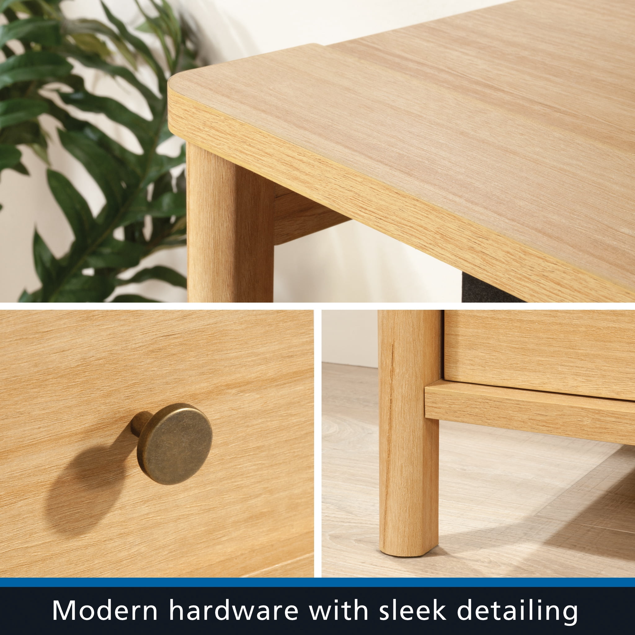 Mainstays Dowel 6 Drawer Dresser, Natural Teak Finish