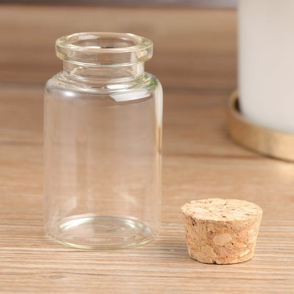 WHAMVOX  6 Pcs Sealed Canisters Glass Storage Jars Flask for Hot Drink Spice with Labels