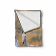 thumbnail image 2 of Horses Soft Flannel Fleece Throw Blanket, Stallion Horses Running on a Sky Background Male Champions Print, Cozy Plush for Indoor and Outdoor Use, 50" x 60", White Orange, by Ambesonne, 2 of 6