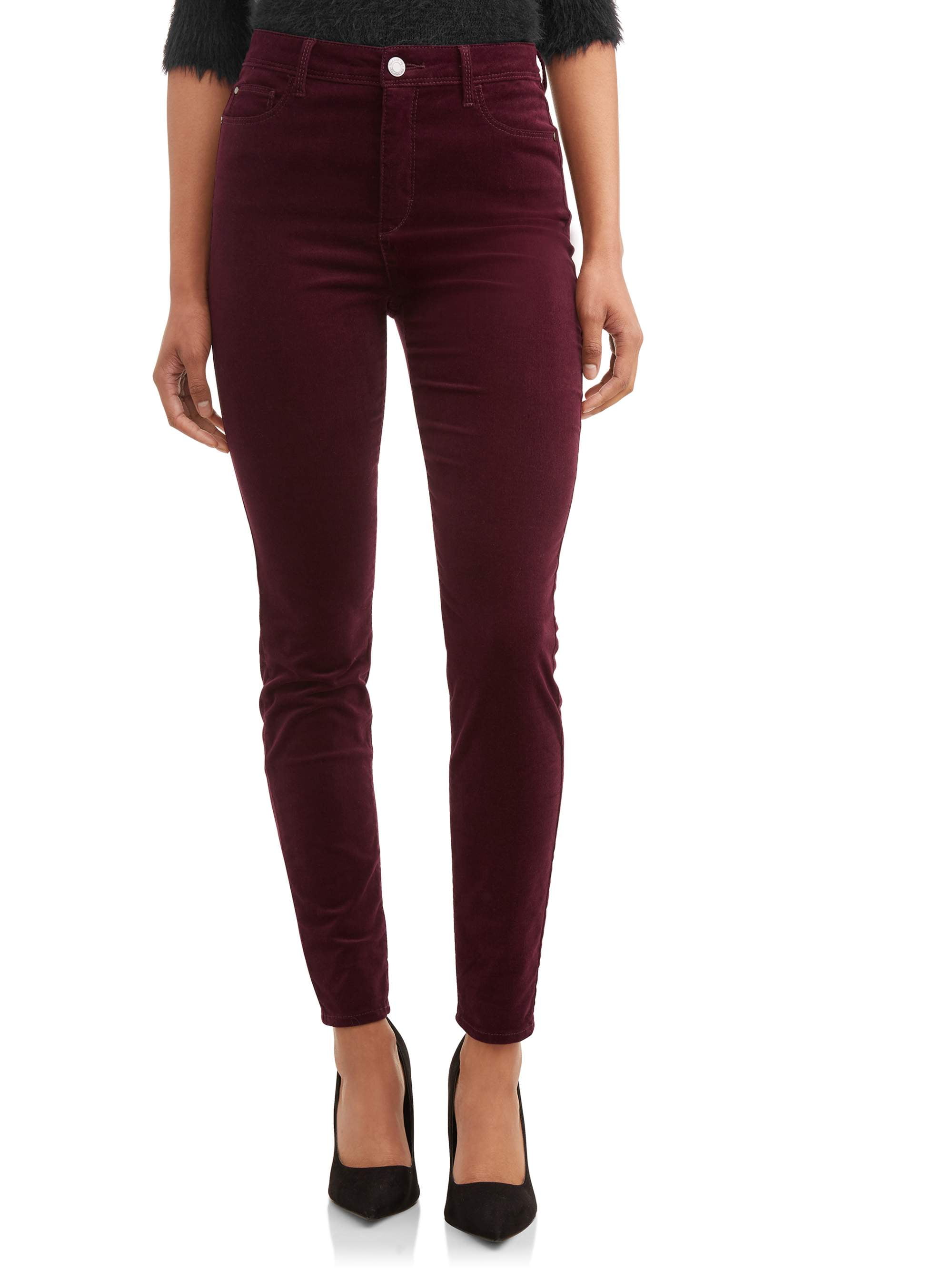 Time and Tru Women's High Rise Sculpted Corduroy Jeggings - Walmart.com