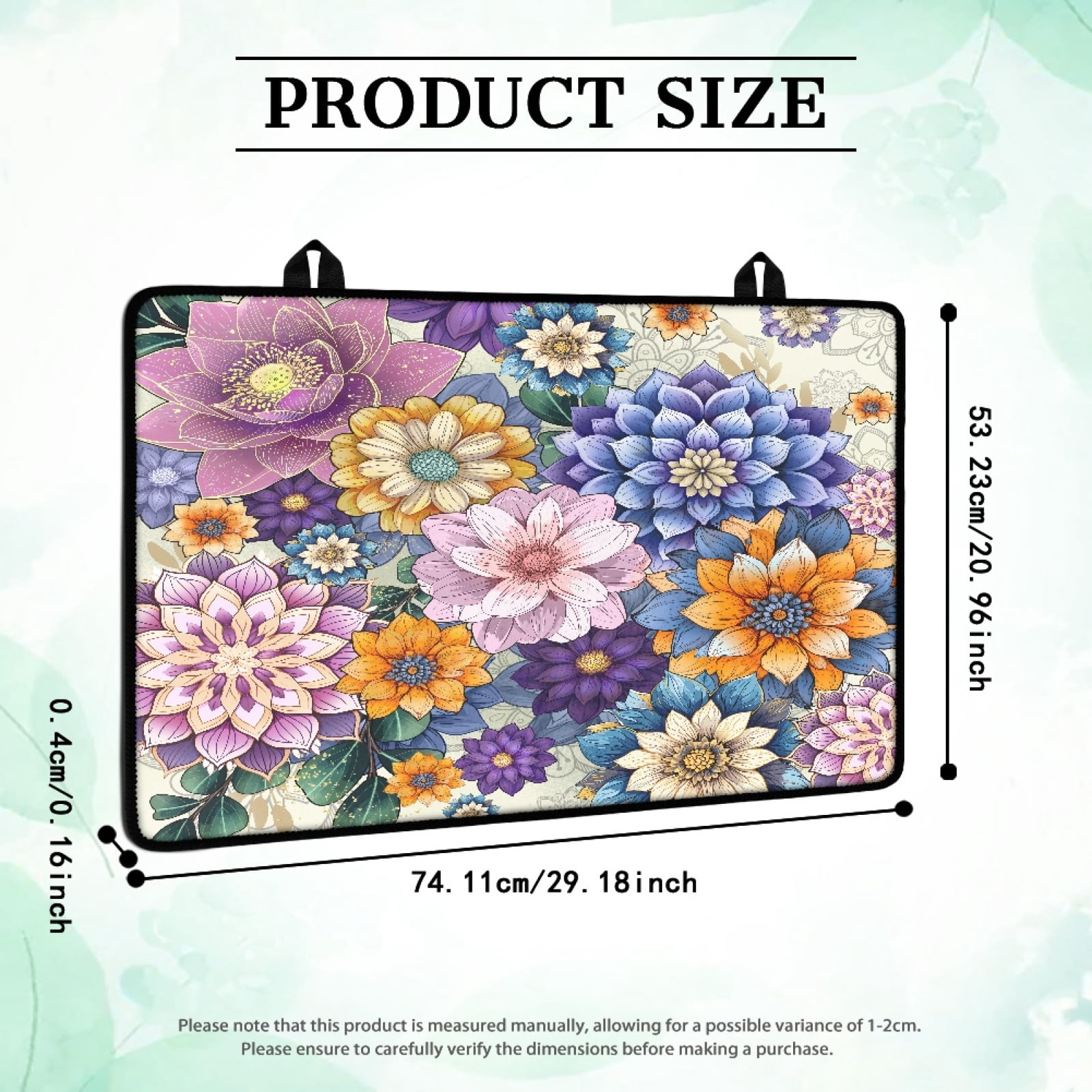 Renewold Stove Cover for Glass Top Stove, Scratch Resistant Stove Top Cover Heat Resistant Foldable Cooktop Cover Extra Counter Space, 29 x 21 Inch, Bohemian Flower Pink Yellow
